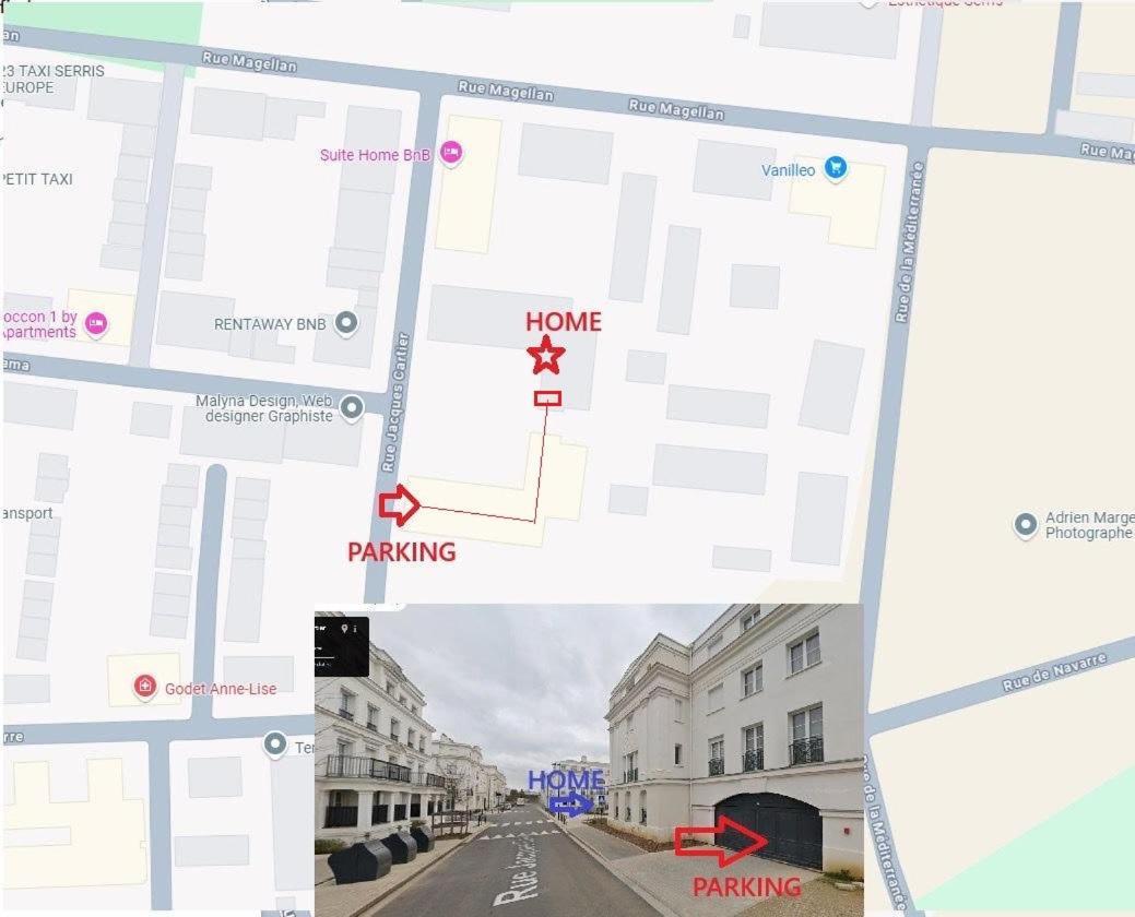 Le Cartier Appt F3, 7Mn Disneyland, Parking,Terrace Serris Kültér fotó